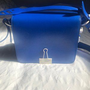 Off-White Binder Clip Bag (Blue)